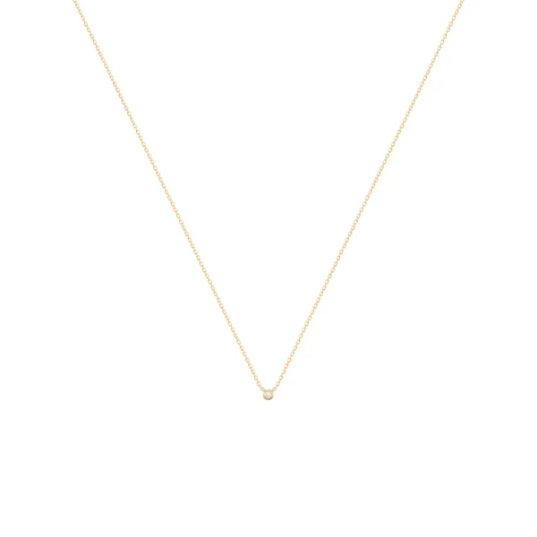Dot 18K Gold Necklace w. Diamond