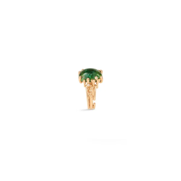 BoHo Medium 18K Gold Ring w. Diamonds & Tourmaline